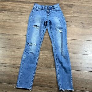 Pacsun‎ high rise ankle jegging distressed